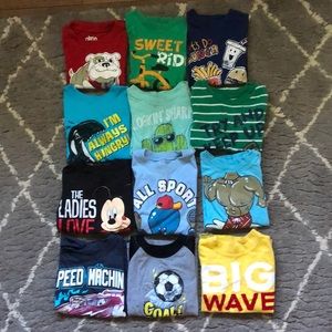 Lot of Boys Short Sleeve Graphics Shirts